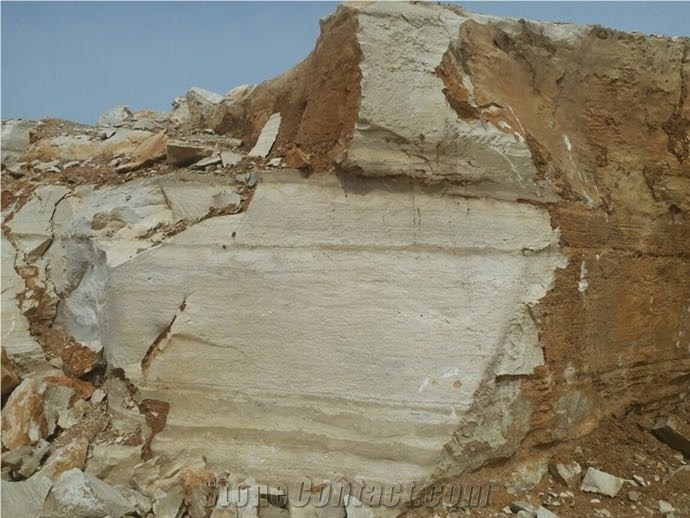 Beige Travertine Block, Pakistan Beige Travertine