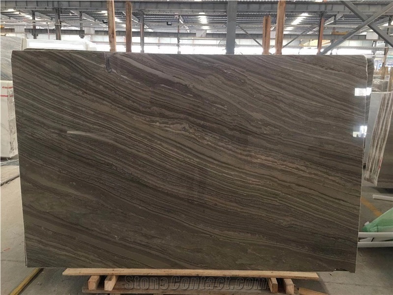 Coffee Wood Grain Marble New Polished Slab