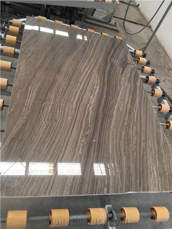 Coffee Wood Grain Marble New Polished Slab