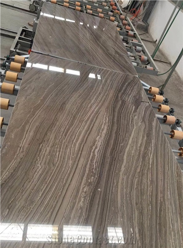 Coffee Wood Grain Marble New Polished Slab