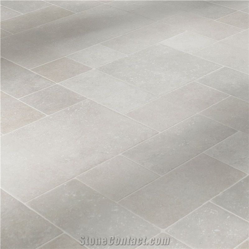 Beige Limestone Grooved Pattern Tile Floor Paving Panel,Cream Seashell Coral Stone Step Covering