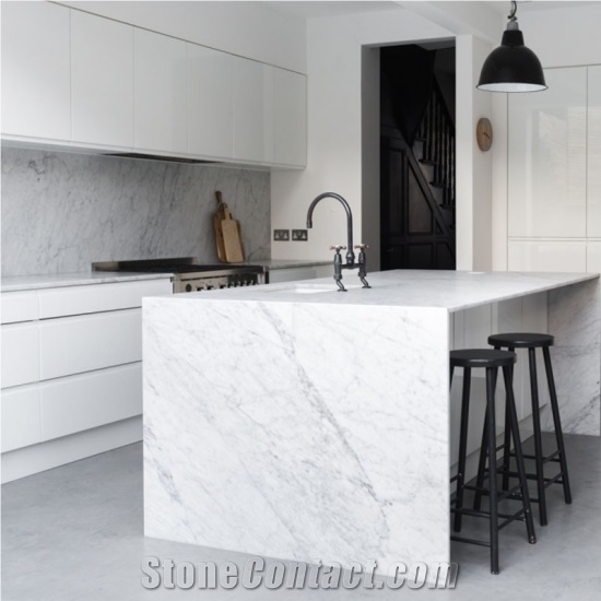 Bianco Carrara Marble Modern Style Table Tops,White Marble Desk,Furniture Gofar