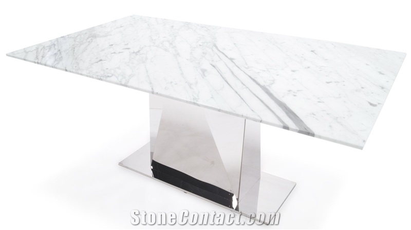 Bianco Carrara White Marble Interior Tv Table Set,Desk,Tabletop