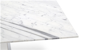Bianco Carrara White Marble Interior Tv Table Set,Desk,Tabletop