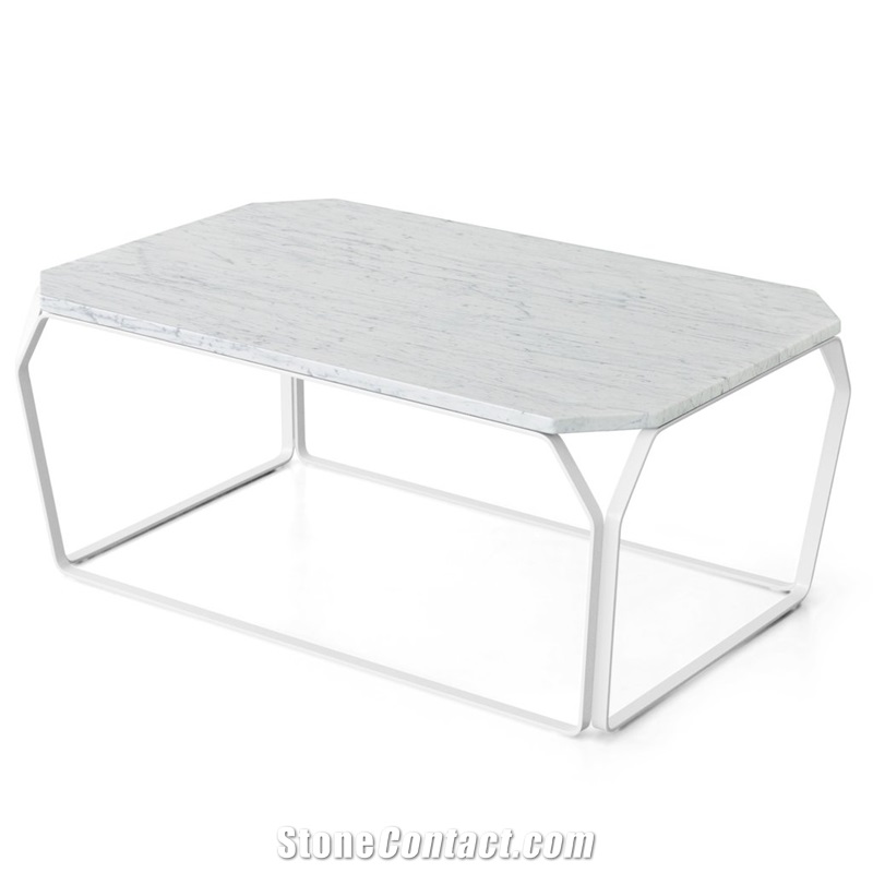 Bianco Carrara White Marble Interior Tv Table Set,Desk,Tabletop