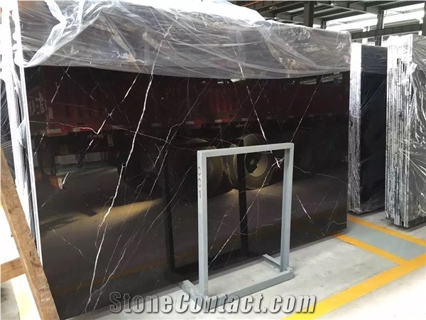 China Nero Marquina Marble Polished Stairs,Floor Covering Staircase Panel