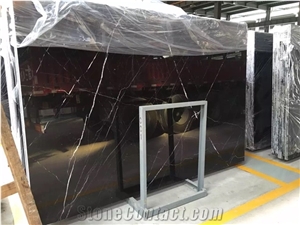 China Nero Marquina Marble Polished Stairs,Floor Covering Staircase Panel