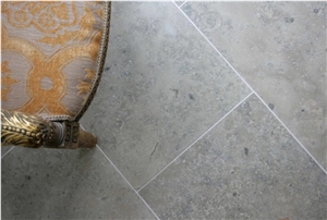 Jura Grey Limestone Seashell Honed Coral Stone Floor Covering Pattern
