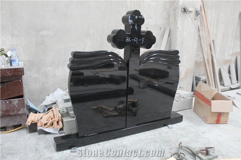 Shanxi Black Cross Tombstone Book Monument