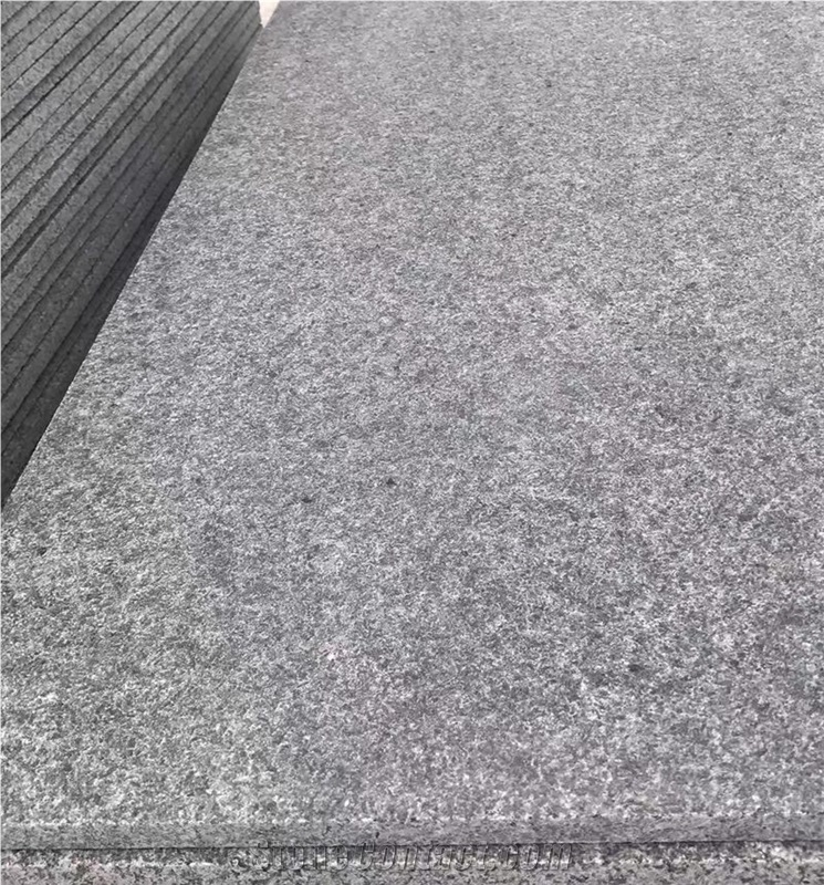 Flamed New G684 Black Pearl Basalt Tiles for Paving, Flooring Tiles