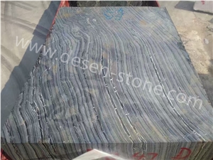 Black Wooden/Black Wood Vein/Rosewood Grain Black Marble Stone Blocks