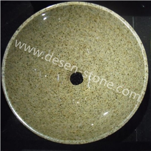 G682 Rusty Yellow Granite Kitchen/Bathroom Vessel Sinks/Wash Basins