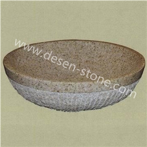 G682 Rusty Yellow Granite Kitchen/Bathroom Vessel Sinks/Wash Basins