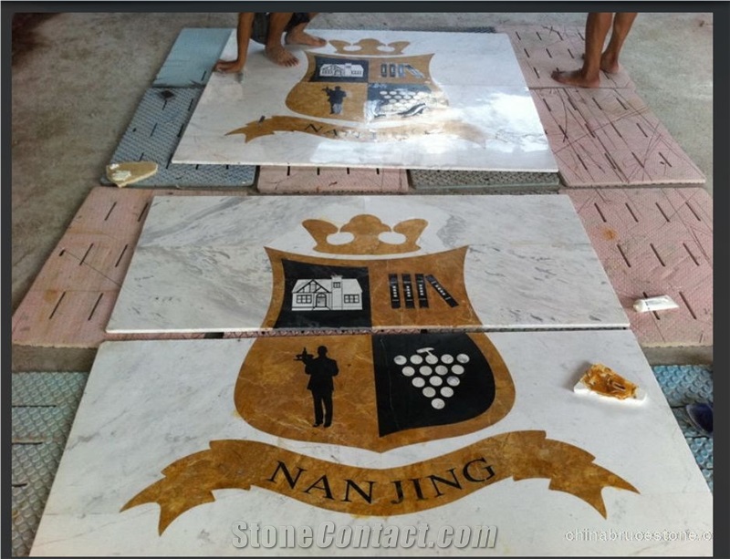 Marble Waterjet Floor Pattern
