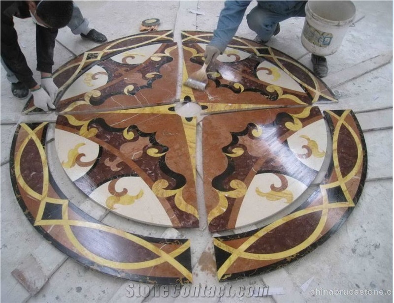Marble Waterjet Floor Pattern