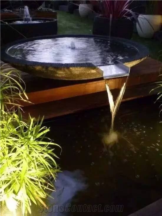 Black Granite Garden Fountains,Exterior Fountains,Waterfall No.1