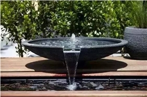 Black Granite Garden Fountains,Exterior Fountains, Waterfall No.7