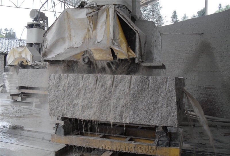 Polished Spray White Granite Stairs Steps G377 White Block Steps