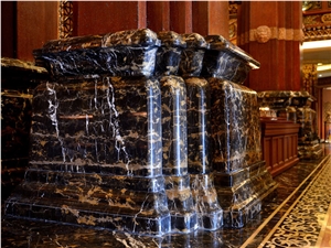 Afghan Portopo Column Black Color