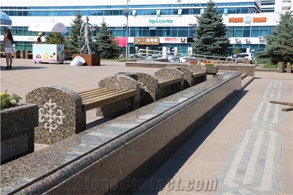 Baltic Brown Product Red Granite Fountain Bench Tiles