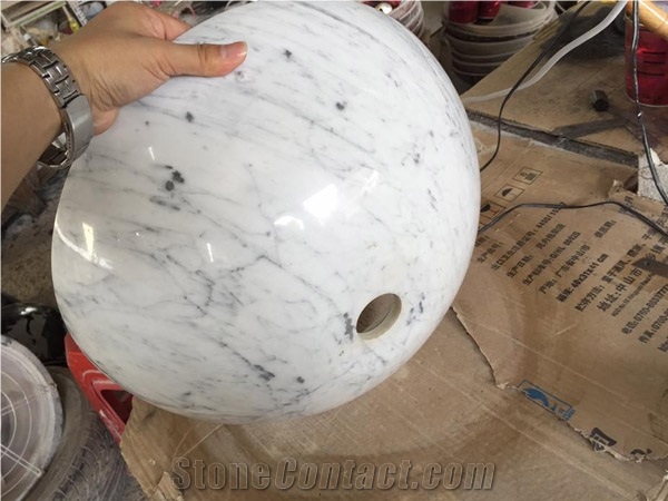 Carrara White Marble Bathroom Sinks & Basins on Sale