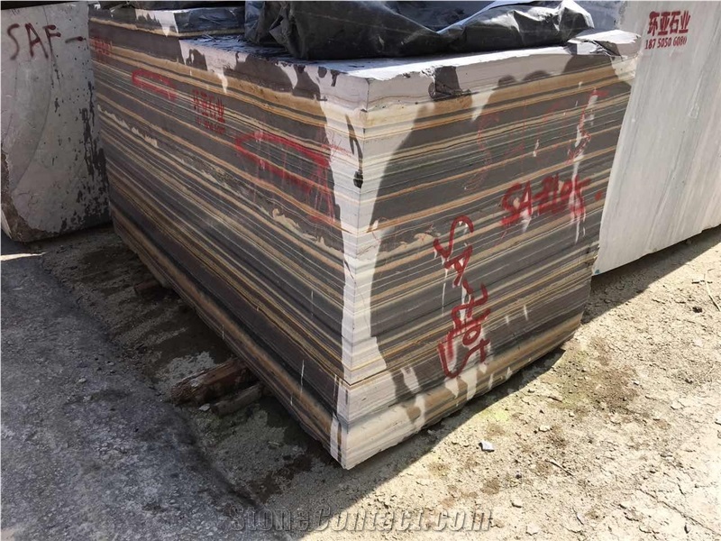 China Royal Purple Sandalwood Black Wood Vein Marble Slab 180usd/M2