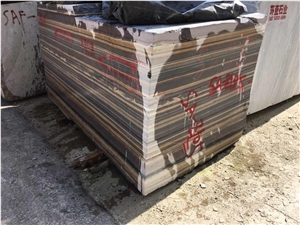 China Royal Purple Sandalwood Black Wood Vein Marble Slab 180usd/M2