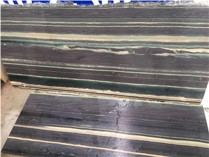 China Royal Purple Sandalwood Black Wood Vein Marble Slab 180usd/M2