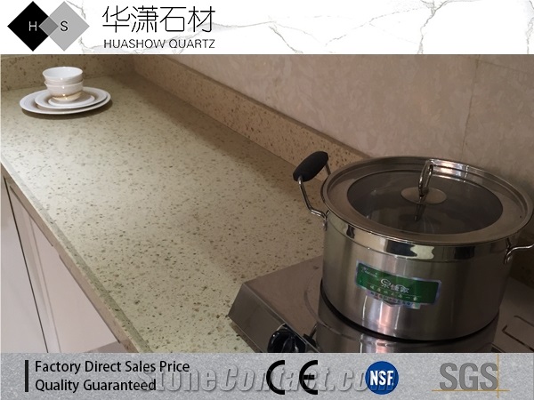 Diamond Grey Artifical Quartz Kitchen Countertop&Island Top Standard Size