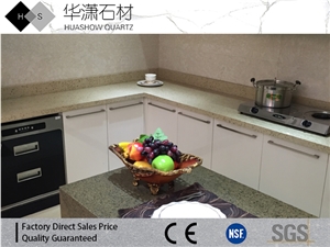 Diamond Grey Artifical Quartz Kitchen Countertop&Island Top Standard Size