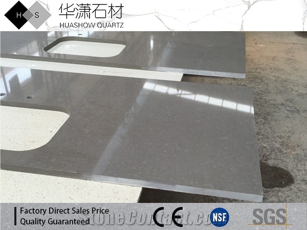 Grey Rose Veins Series Artifical Quartz Countertop Slabs&Tiles