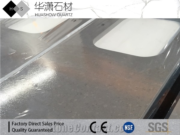 Grey Rose Veins Series Artifical Quartz Countertop Slabs&Tiles