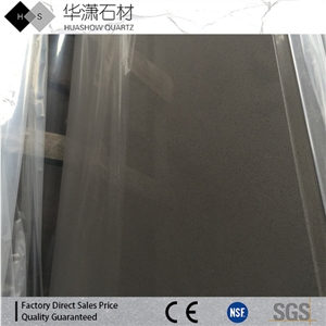 Hs112 Grey Color Quartz Stone Countertop Polished Bevel