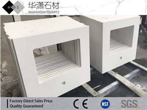 Pure White Quartz Countertop One Sink Cut Out One Tap Hole Pure White Quartz Countertop One Sink Cut Out One Tap Hole