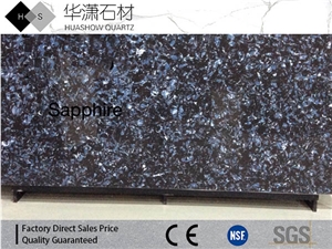 Sapphire Blue Artificial Quartz Stone Slab