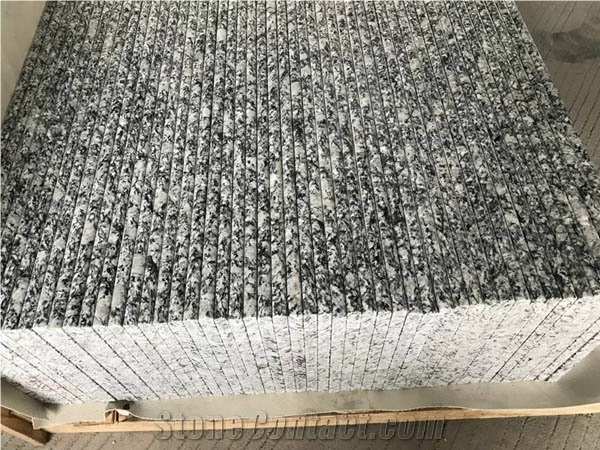Spray White Granite Stair Step Grey Color with White Flower