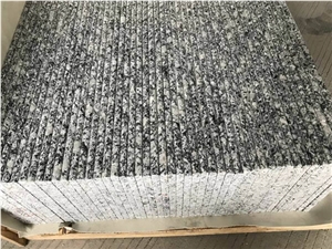 Spray White Granite Stair Step Grey Color with White Flower