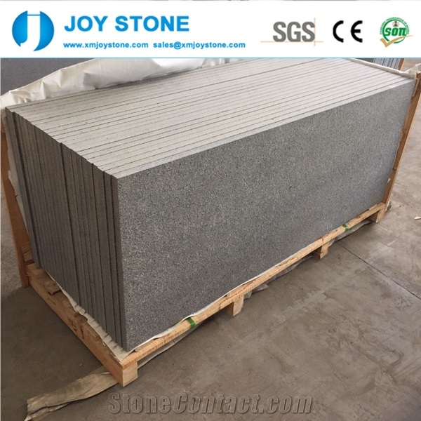 China Cheapest Dark Grey Granite G654 Flamed Paving Stone Tiles