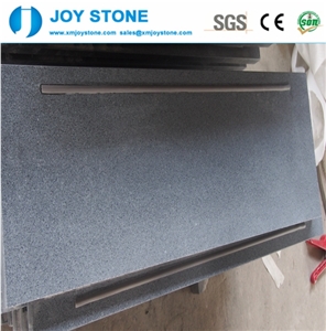 G654 Black Polished Granite Stairs Steps with Anti Slip Beveled Edge