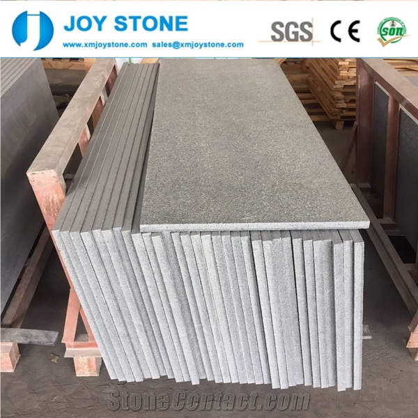 G654 Padang Dark Granite Tiles Polished Flamed Bushhammered