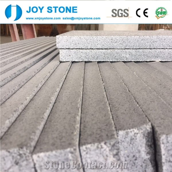 G654 Padang Dark Granite Tiles Polished Flamed Bushhammered