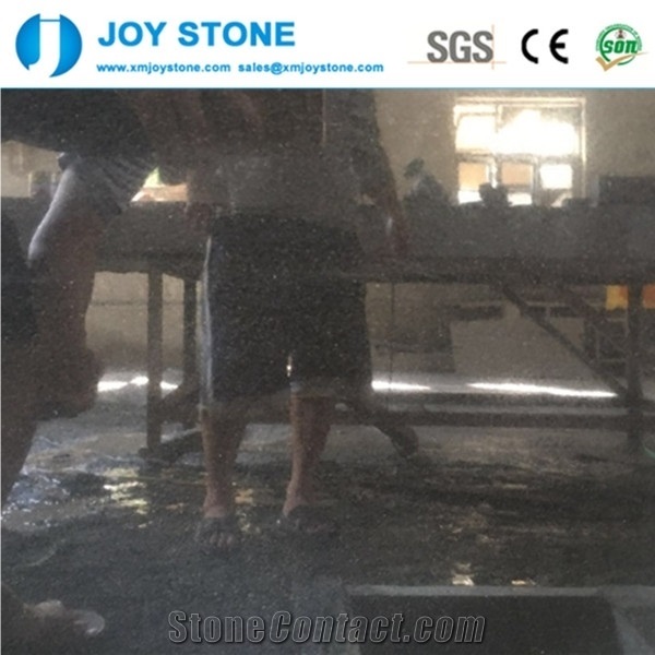 Polished Mongolia Black Basalt Paving Stone Interior Floor Tiles Slabs