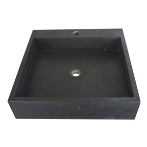 Black Basalt Stone Wash Basin Cabinet for Hotel Bathroom