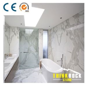 Calacatta White Marble Small Bathroom Design