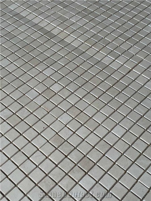 Cream Marfil Marble Mosaic Tile for Wall Cladding Project