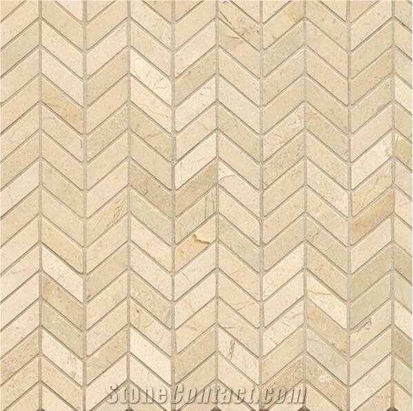 Cream Marfil Marble Mosaics for Flooring Tiles