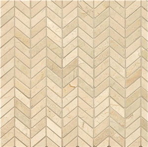 Cream Marfil Marble Mosaics for Flooring Tiles