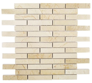 Cream Marfil Marble Mosaics for Flooring Tiles