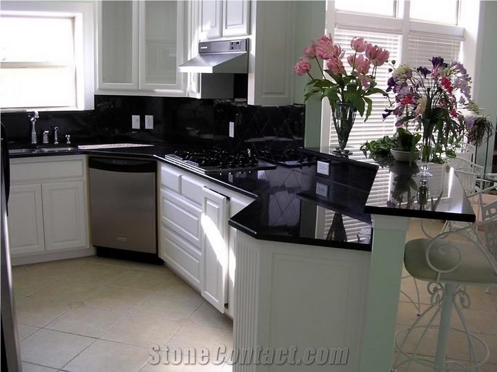 Mongolian Black Granite Kitchen Countertops