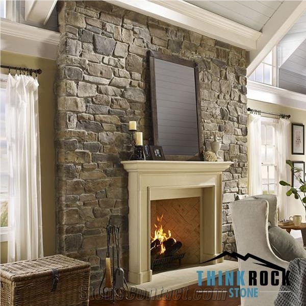 Multicolor Art Stone Stacked Stone Veneer Siding Panels